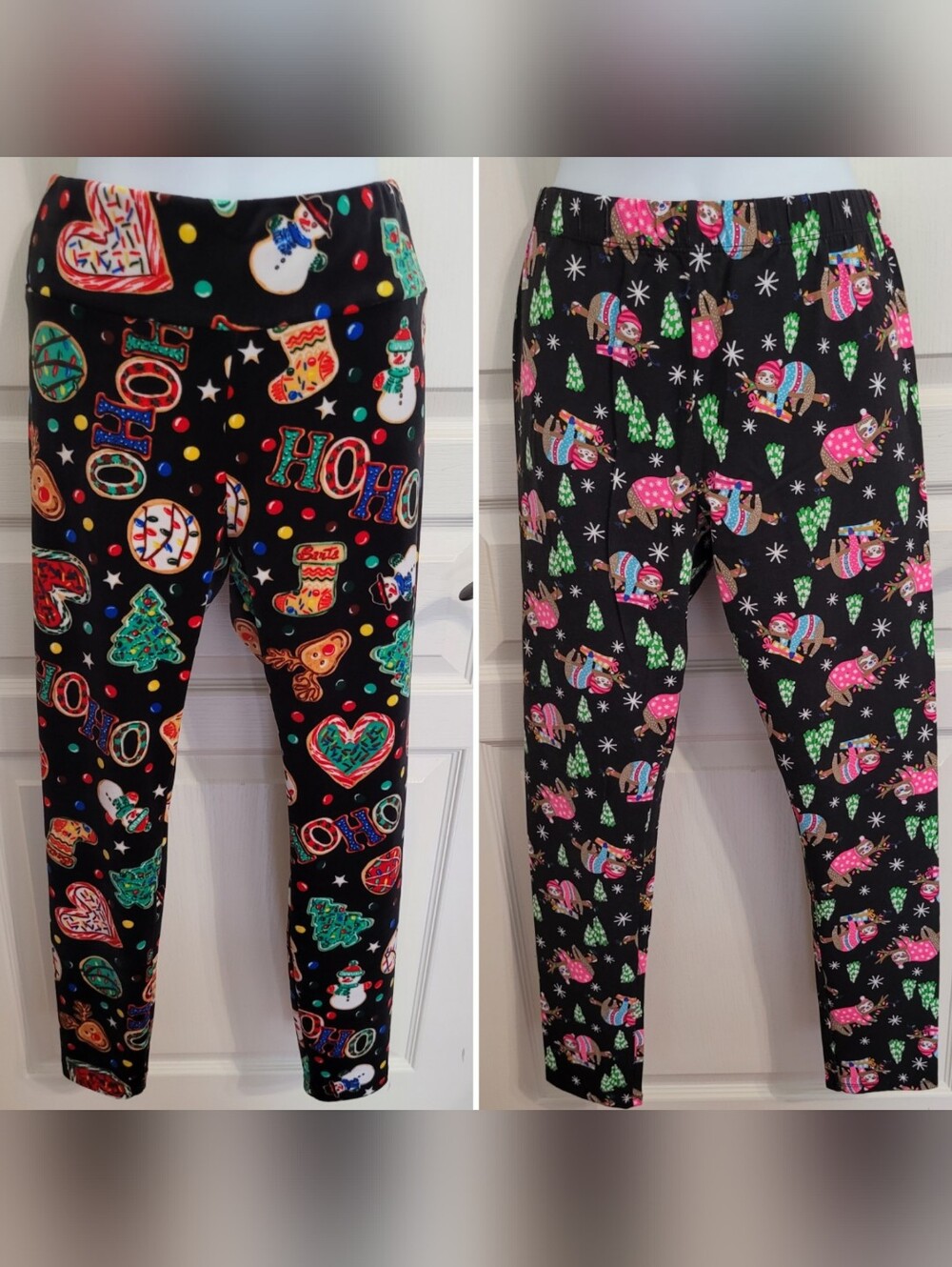 No Boundaries Holiday Print Leggings, Bundle of 2 - Sz L, GUC
